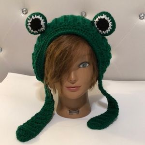 Unisex Frog Earmuffs Handmade crochet